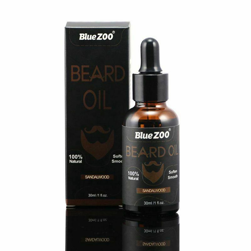 BlueZOO 100% Natural Beard Oil for Men,Leave In Conditioner and Softener fo E3B4
