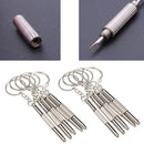 3x 3In1 Mini Screwdriver Multifunction Repair Tool Keychain Keyring Nice