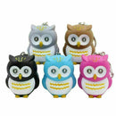 Cute Owl Keyring with LED Lights and Hooting Sound Novelty Key Rings Nice K X1A9