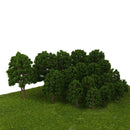 20 Tree Models Train Railway Wargame Diorama Scenery Lanscape 1/75-200 Green