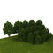 20 Tree Models Train Railway Wargame Diorama Scenery Lanscape 1/75-200 Green