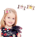 Bowknot Princess Hair Clips Glitter Hair Rainbow Flowers Bows With Clip Dan