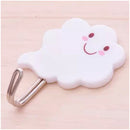 3X White Cloud Self Adhesive Sticky On Hooks Kitchen Bathroom Towel BX