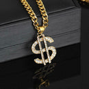Hip Hop Punk Unisex Women Men Dollar Sign Pendant Chain Necklace Jewelry