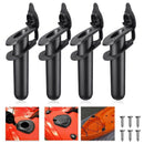 4 Pcs Embedded Fishing Boat Bracket With Cap Cover Gasket For Kayak Boat Ca