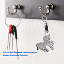 Full Drill Special Shaped Diamond Painting Horse Keychain Bag Pendant Gift