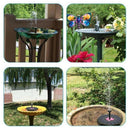 Floating Solar Power Fountain Panel Kit Garden Water Pump For Birdbath Pool