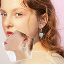 Fashion Heart-shaped Angel Wings Crystal Zircon Stud Earrings Jewelry Fo X2M3