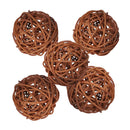 5pcs Wicker Rattan Balls Table Wedding Party Christmas Decorative 7CM
