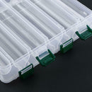 Double Sided 5+5 Compartments High Strength Transparent Plastic Fishing Box