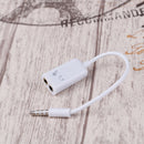 3.5mm mic audio jack to headphone microphone y splitter cable converter SP