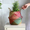 Wicker Storage Basket Planter Flowerpot Vase Holder Handled Bag Basket Red