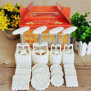 Moon Cake Mooncake Mould DIY Baking Hand Pressure Pastry Mold 4pcs/set