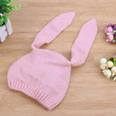 Infant Long Rabbit Ears Knitted Hat Baby Autumn Elastic Unisex Pink Cap