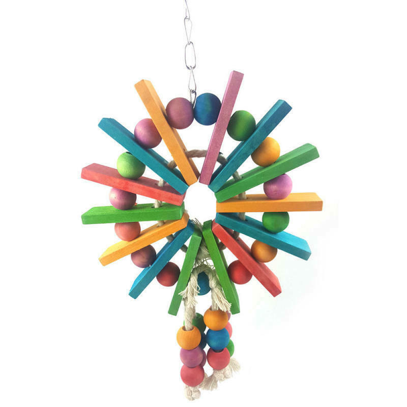 Wood Toys Birds Vogel Chew Bite Pet Cage Decoration Pendant Parrot Wicker