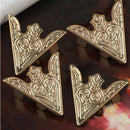 2 Pairs Blouse Shirt Metal Pointed Collar Clips Wing Shape Tips Brooch Pin