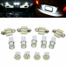 13pcs Car Xenon White lights Kit for Stock Interior & Map & License Plate Lamps