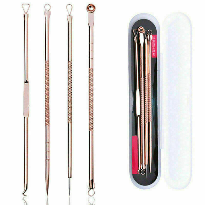 4Pcs/set Pimple Blemish Blackhead Comedone Acne Extractor Tool Remo H1D6 Ne J7N6