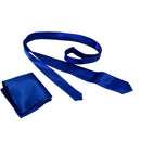 Unisex Casual Necktie and 8.5 Inch Satin Hanky - Royal Blue