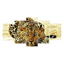 Leopard 5D DIY Full Drill Diamond Painting 5-pictures Craft Combination Kit