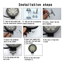 1x 27W Round Spot Work Light Bar Fog Driving Lamp Truck Tractor SUV 9 LED FT