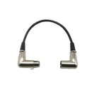 2Pcs Microphone Lead Mic Cable XLR Right Angle Male to Female Extension Cable