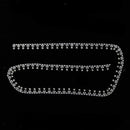 1 Yard White Diamante Trim Crystal Rhinestone Applique Chain Sew On Trimming