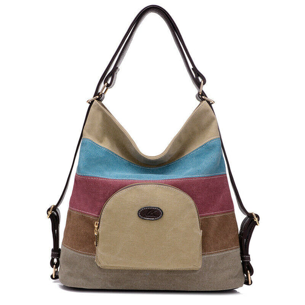 Large-Capacity Travel Lady Messenger Bag Solid Color Portable Handbag Multi F9B5