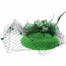 Hair Clip Headband Pillbox Hat Bowler Feather Flower Veil Wedding Party Hat X8H9
