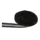 5 Yds 18mm Elastic Spandex Sewing Lace Band DIY Hair Ties Accessories Black