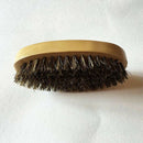 2Pcs Mens Boar Hair Bristle Hard Round Wood Handle Beard Mustache Brush Set