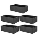 5 Pack Fabric Raised Garden Bed,Square Garden Flower Grow Bag Vegetable Pla A2W2