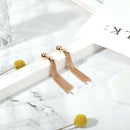 Simple Fashion Long Chain Tassel Drop Earrings Party Super Long Dangle Earr