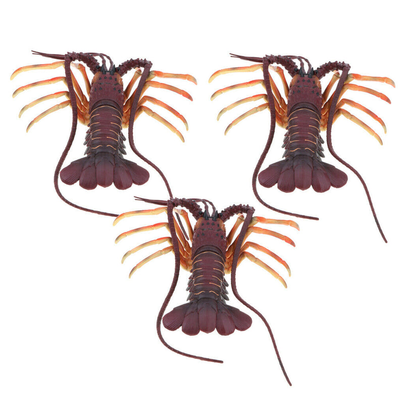 3Pcs Ocean Animals Spiny Lobsters Marine Creatures Playset Birthday Gift