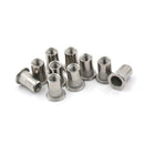10 Pcs 304 Stainless Steel Rivet Nut Rivnut Insert Nutsert M6x15mm LJ