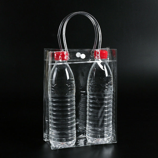 New Women Clear Tote Bag Transparent PVC Purse Shoulder Handbag Shopper Handles