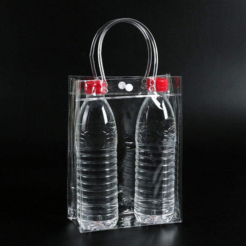 New Women Clear Tote Bag Transparent PVC Purse Shoulder Handbag Shopper Handles