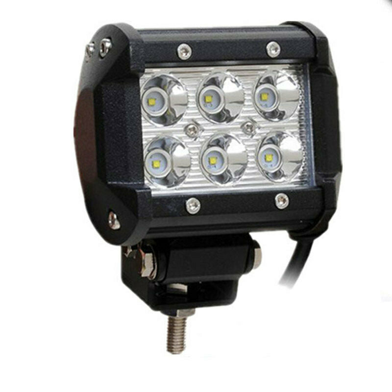 4x 4" 18W 6LED Light Work Bar Spot Lamp Driving For Offroad SUV Car Boat Truck