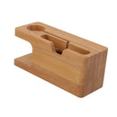 Bamboo Combo Table Charging Station Stand Holder Dock For