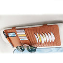 Car Sun Visor CD Clip Storage Pocket Visor Holder brown