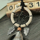 Retro Mini Star Feather Dream Catcher Car Pendant Home Wall Hanging Decor