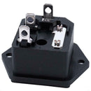 2IEC 320 C14 Male Type Plug Screw Panel Connector w Fuse Holder Q9W9