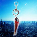 Handmade Feather Creative Mini Natural Feather Dream Catcher  Keychain Ring