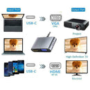 USB Type-C Hub Dock USB 3.0 VGA Adapter PD Charge Splitter for Macbook Pro