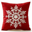 Beautiful Snowflake In Red Merry Christmas Gifts flax Throw Pillow Case Cus