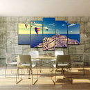 5 Panel  Home Wall Art Scenic Picture Paint Printed on Canvas Balloon