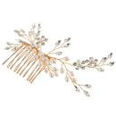 Wedding Hair Comb with Pearls Rhinestone Bridal Hair Accessory for Bridemaid