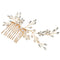 Wedding Hair Comb with Pearls Rhinestone Bridal Hair Accessory for Bridemaid
