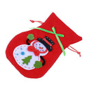 Red Christmas Theme Snowman Pattern Knitted Gift Presents Bag Pendant