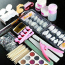 1 Set Full Acrylic Powder Nail Art Tool Set Tips Brush Manicure Tool Kit Ne V2O3